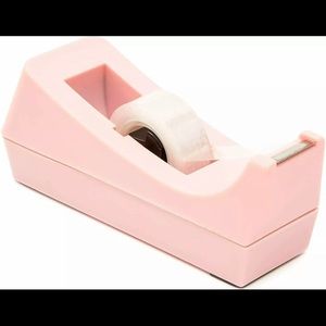 PINK Desk Tape Dispenser NonSlide Brand New in Box